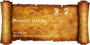 Monoki Hilda névjegykártya